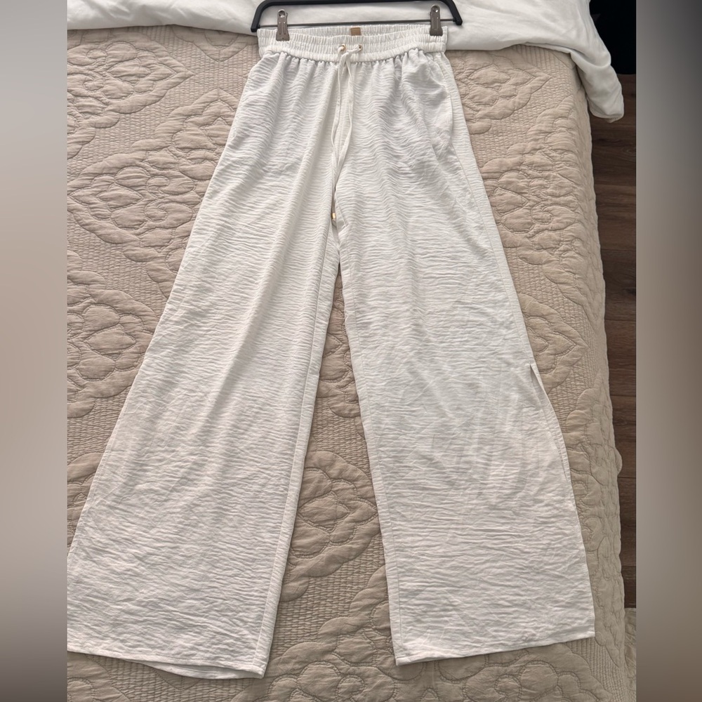 Michael Kors White Elastic Waist Pull-On Pants